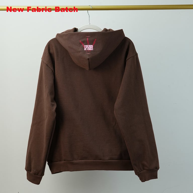 Sp5der Angel Number Hoodie Brown - 41