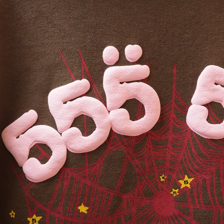 Sp5der Angel Number Hoodie Brown - 6