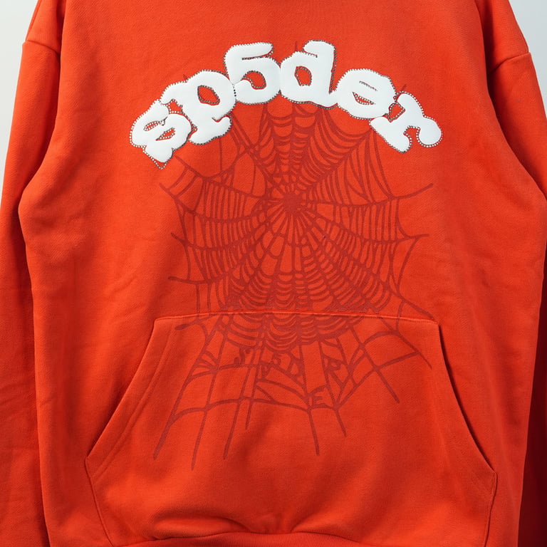 Sp5der Websuit Hoodie Orange - 9
