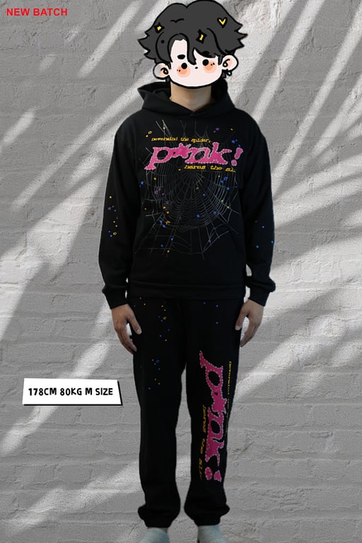 Sp5der P*NK Hoodie Black - 3