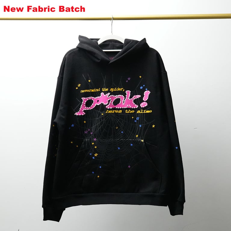 Sp5der P*NK Hoodie Black - 101