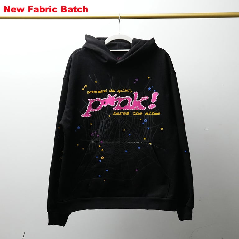 Sp5der P*NK Hoodie Black - 103