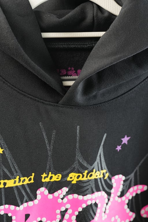 Sp5der P*NK Hoodie Black - 13