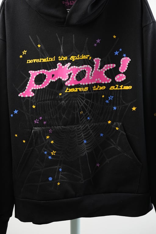Sp5der P*NK Hoodie Black - 22