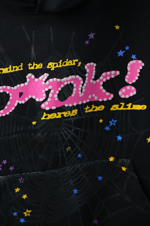 Sp5der P*NK Hoodie Black - 23