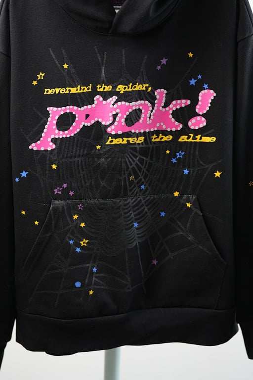 Sp5der P*NK Hoodie Black - 24