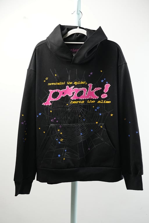 Sp5der P*NK Hoodie Black - 25