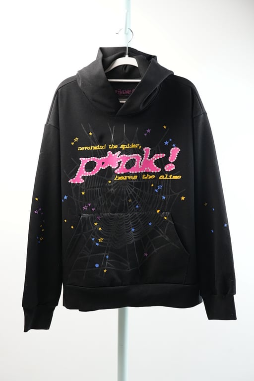 Sp5der P*NK Hoodie Black - 26