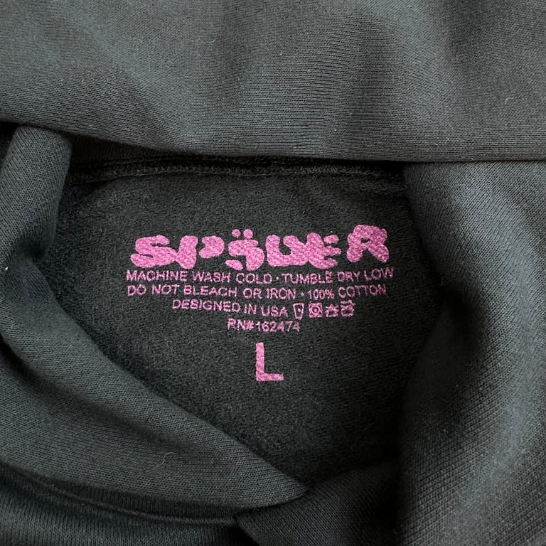 Sp5der P*NK Hoodie Black - 30