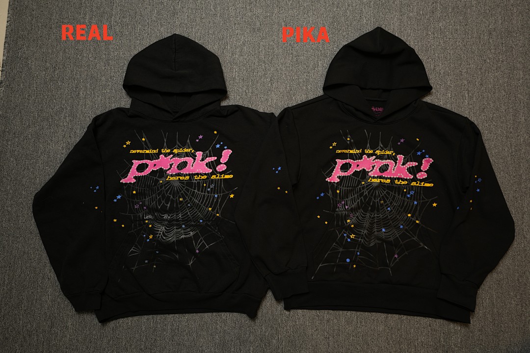 Sp5der P*NK Hoodie Black - 33