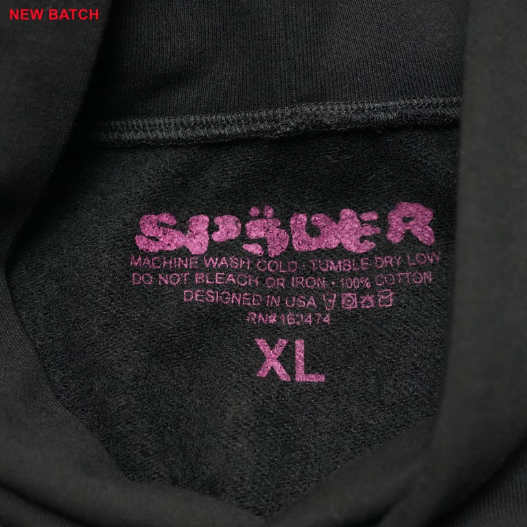 Sp5der P*NK Hoodie Black - 37