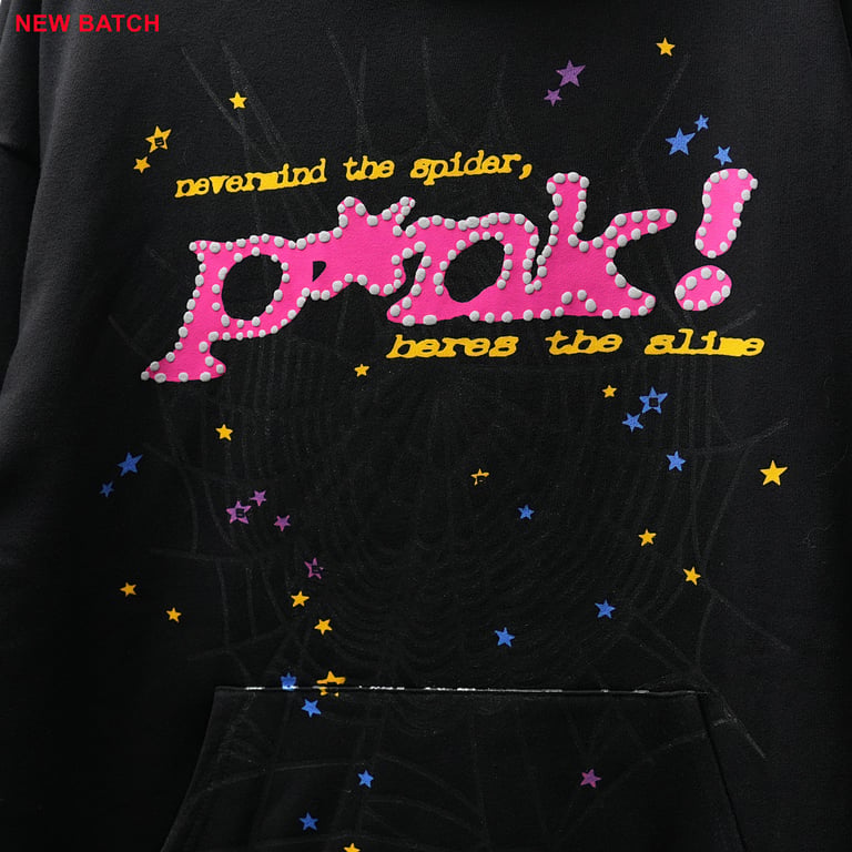 Sp5der P*NK Hoodie Black - 41