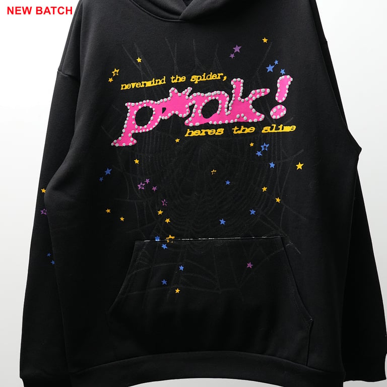 Sp5der P*NK Hoodie Black - 42