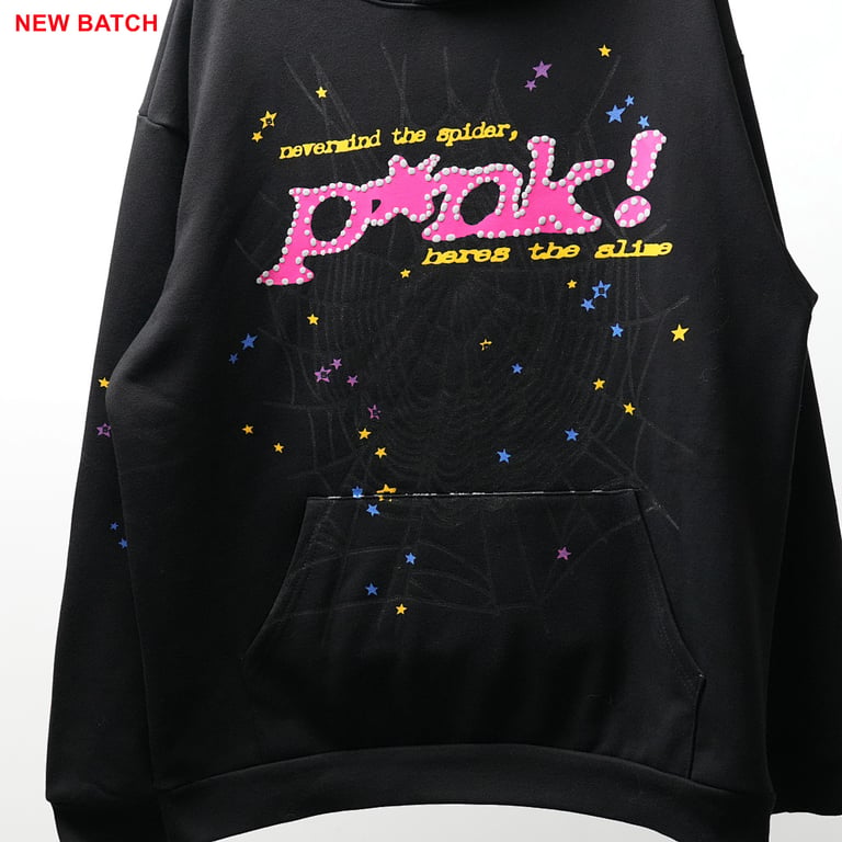 Sp5der P*NK Hoodie Black - 43