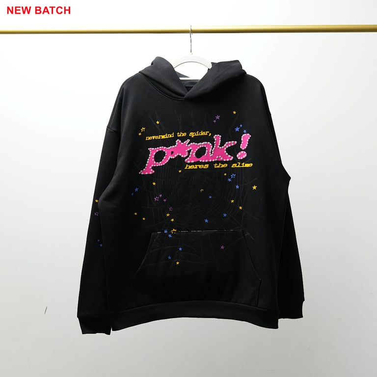 Sp5der P*NK Hoodie Black - 44