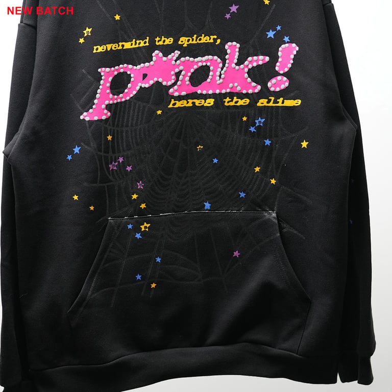 Sp5der P*NK Hoodie Black - 47