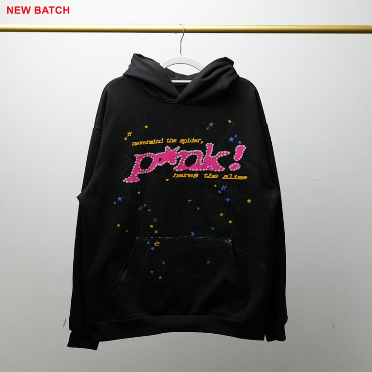 Sp5der P*NK Hoodie Black - 50