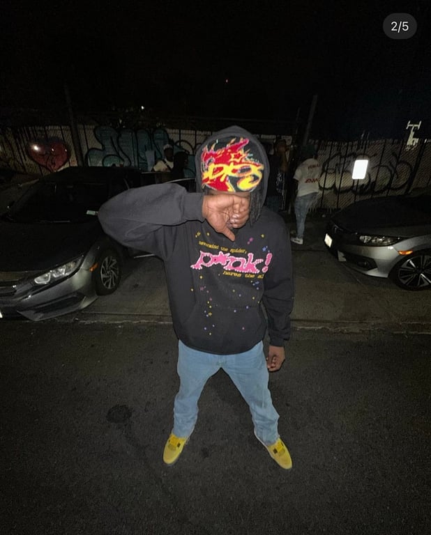 Sp5der P*NK Hoodie Black - 6