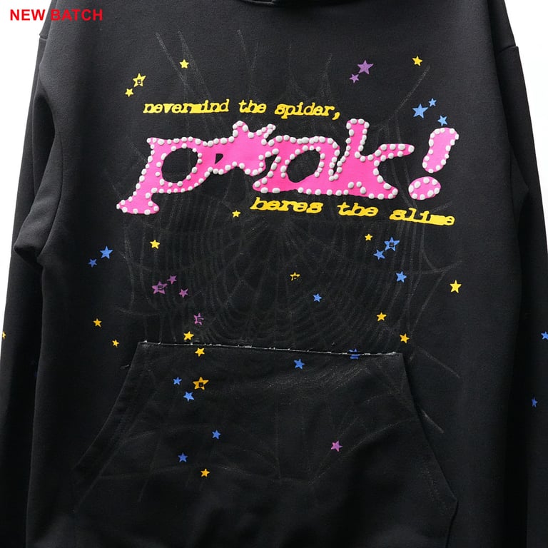 Sp5der P*NK Hoodie Black - 57