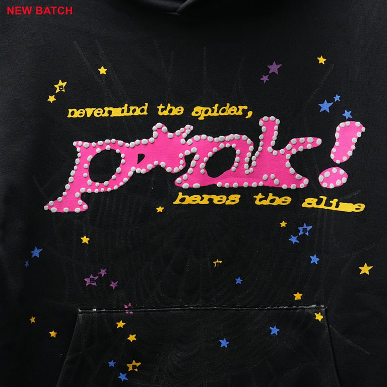 Sp5der P*NK Hoodie Black - 63