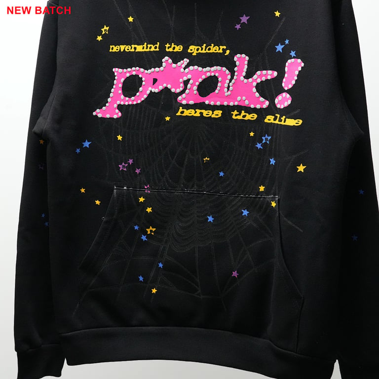 Sp5der P*NK Hoodie Black - 64