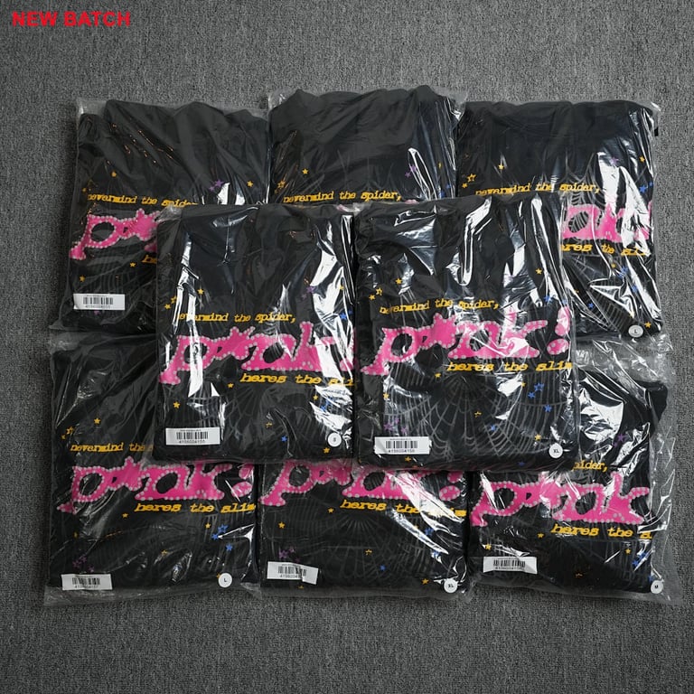 Sp5der P*NK Hoodie Black - 66