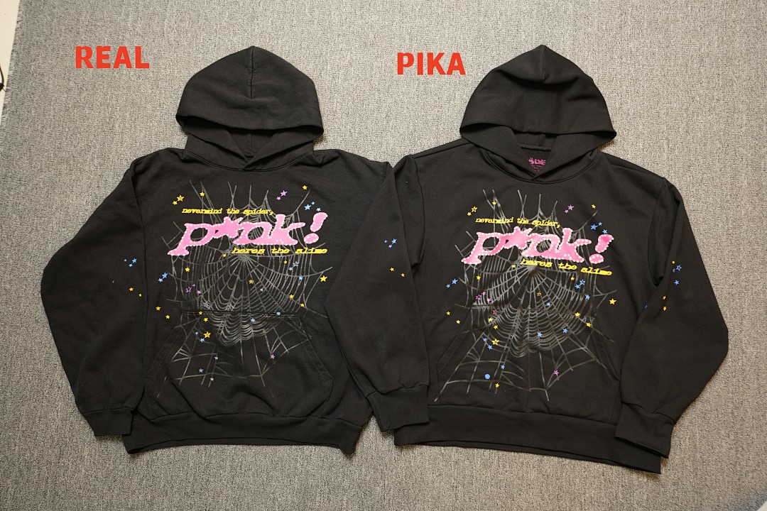 Sp5der P*NK Hoodie Black - 67