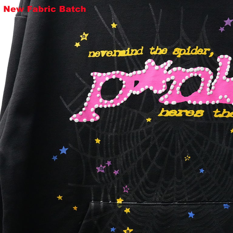 Sp5der P*NK Hoodie Black - 80