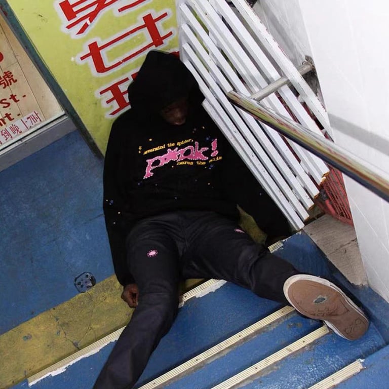 Sp5der P*NK Hoodie Black - 9