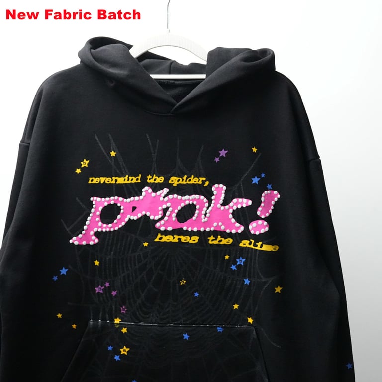 Sp5der P*NK Hoodie Black - 81
