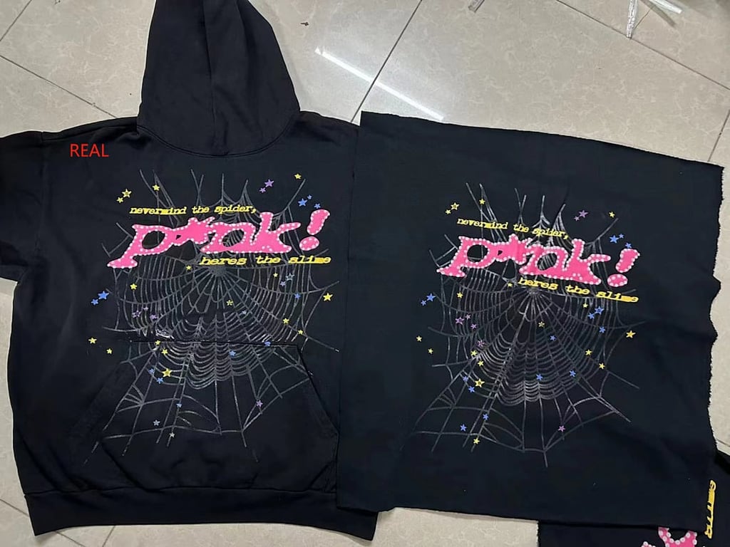 Sp5der P*NK Hoodie Black - 85