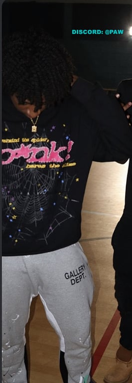 Sp5der P*NK Hoodie Black - 86