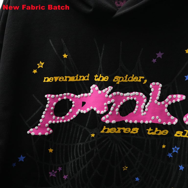 Sp5der P*NK Hoodie Black - 95