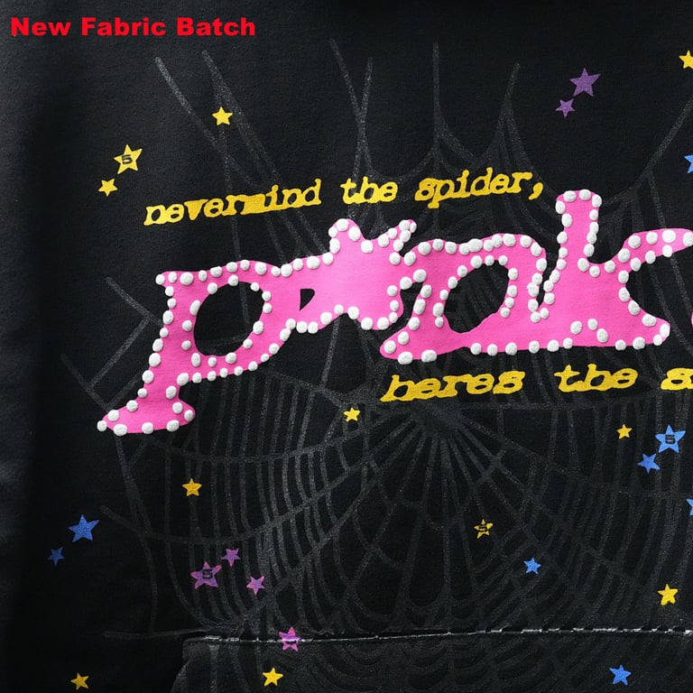 Sp5der P*NK Hoodie Black - 98