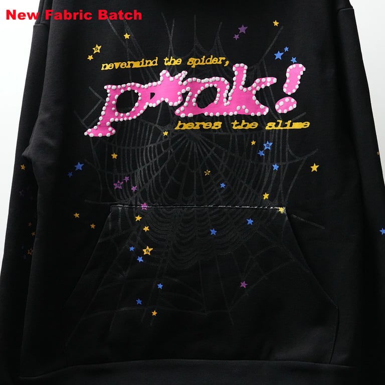 Sp5der P*NK Hoodie Black - 100