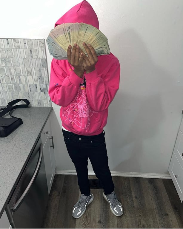 Sp5der P*NK Hoodie Pink - 3
