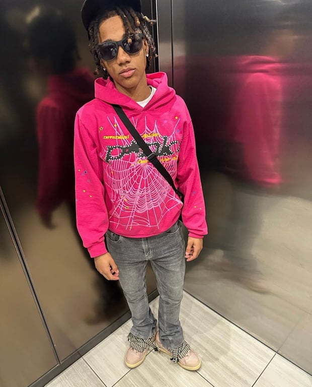 Sp5der P*NK Hoodie Pink - 4