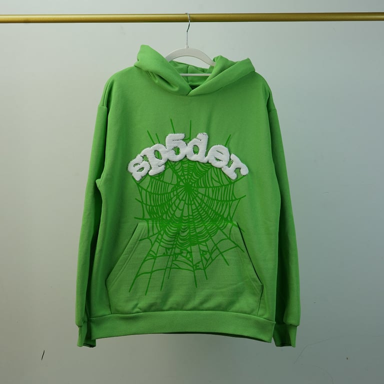 Sp5der Web Hoodie Slime Green - 43