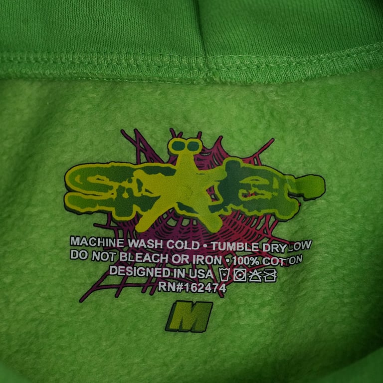 Sp5der Web Hoodie Slime Green - 44