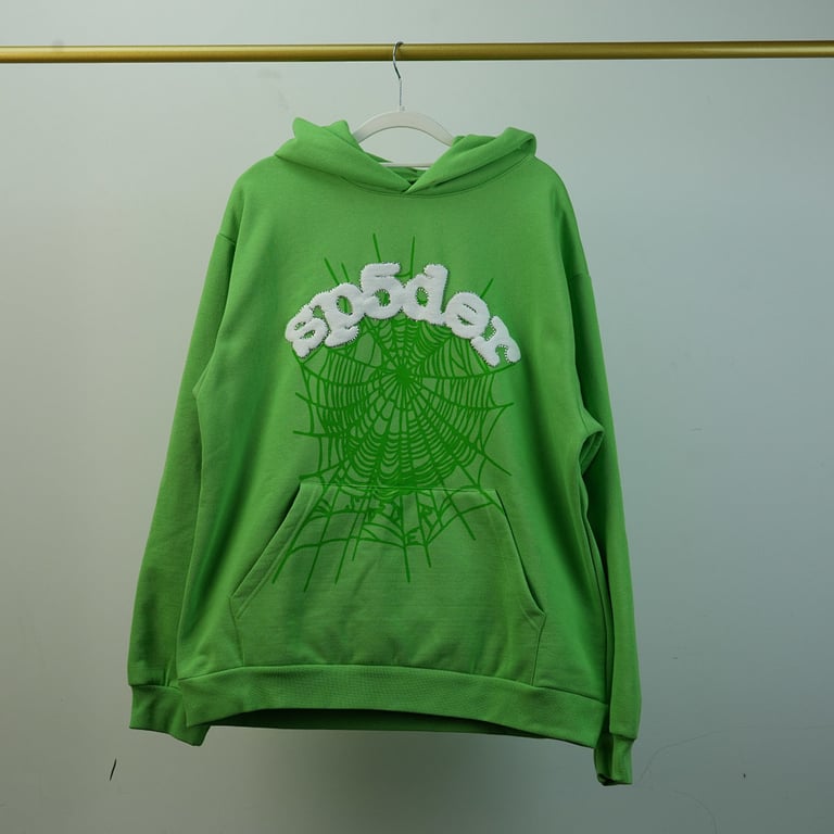 Sp5der Web Hoodie Slime Green - 57
