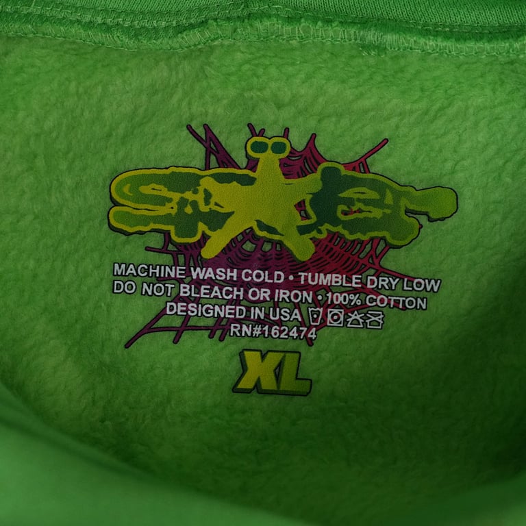 Sp5der Web Hoodie Slime Green - 58