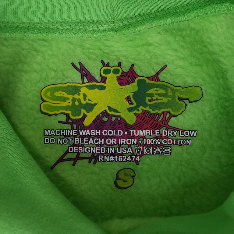 Sp5der Web Hoodie Slime Green - 81