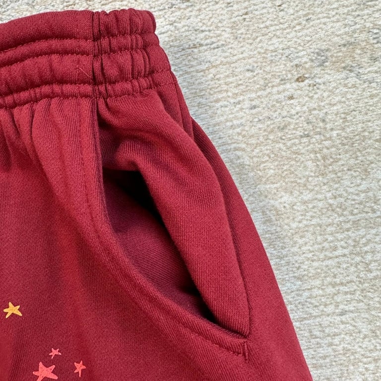 Sp5der Logo Sweatpant Maroon - 9