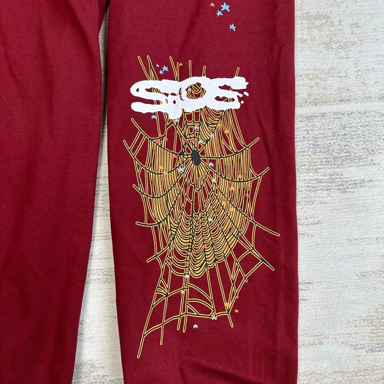 Sp5der Logo Sweatpant Maroon - 11