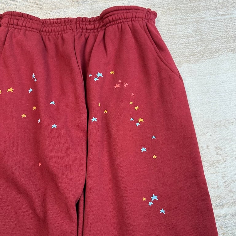 Sp5der Logo Sweatpant Maroon - 16