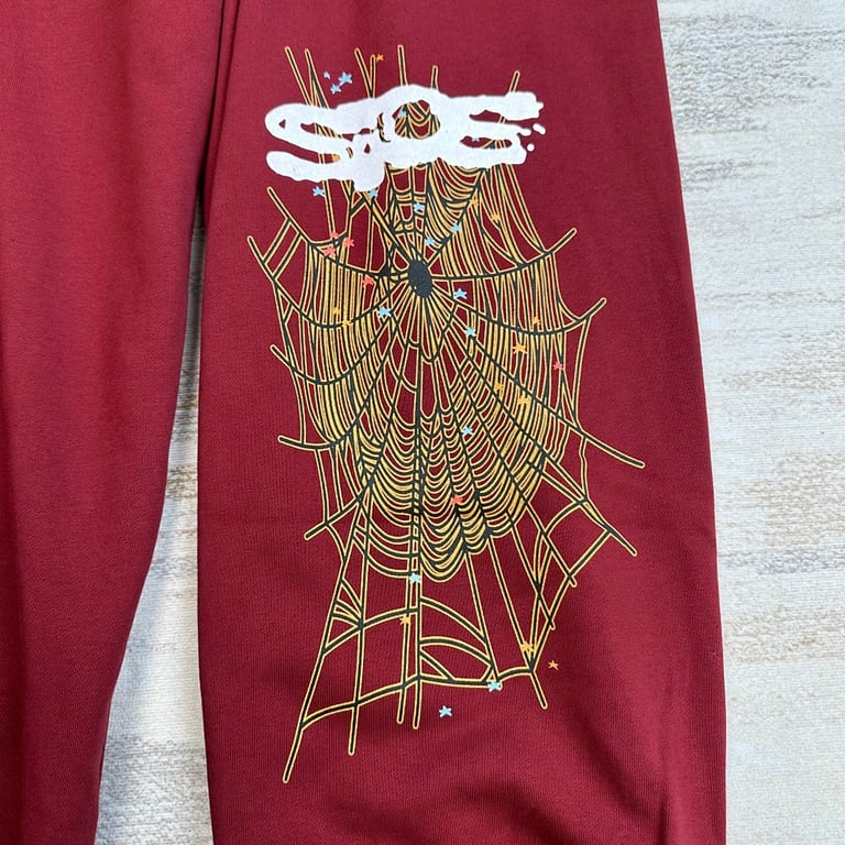 Sp5der Logo Sweatpant Maroon - 17