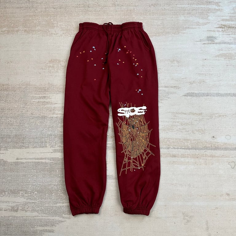 Sp5der Logo Sweatpant Maroon - 27