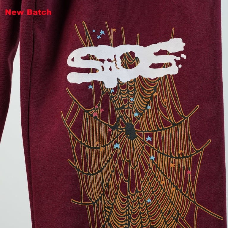 Sp5der Logo Sweatpant Maroon - 36