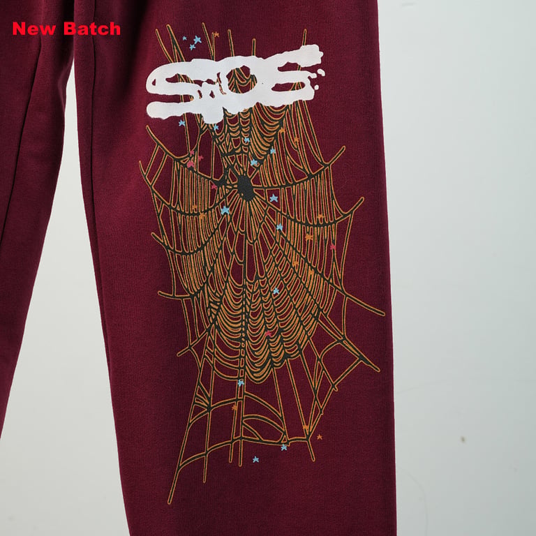 Sp5der Logo Sweatpant Maroon - 37