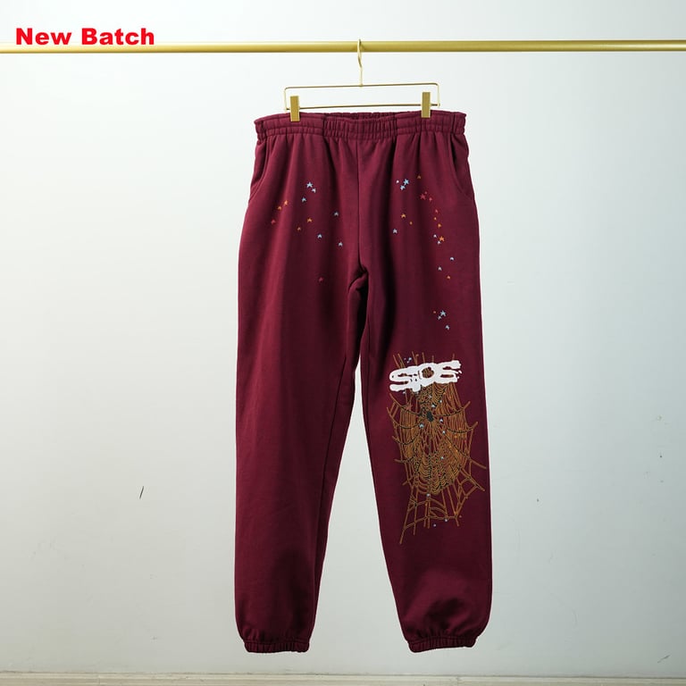 Sp5der Logo Sweatpant Maroon - 40